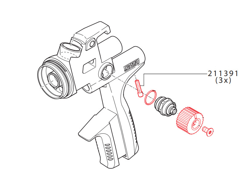 Sicherungsschraube für Luftmikrometer