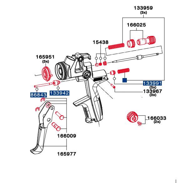 Repair Kit 166058 For Satajet 4000 B