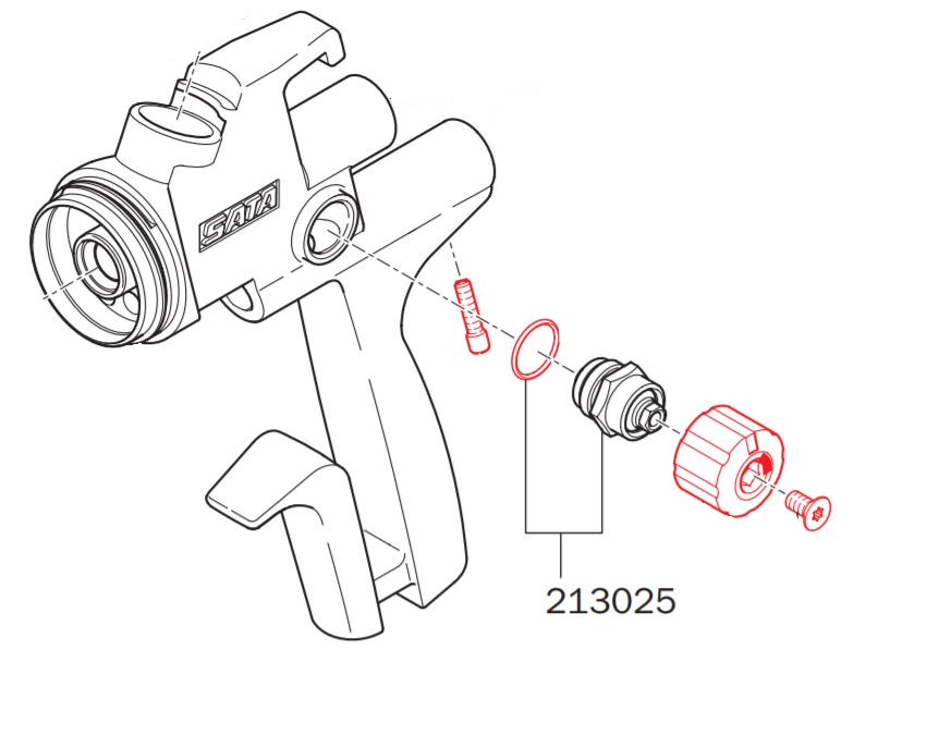 Spindel Cpl Rund/Flach Spray Control 213025
